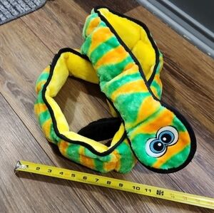 NWOT Outward Hound Green Yellow Orange Black Snake Squeaky Dog Toy
